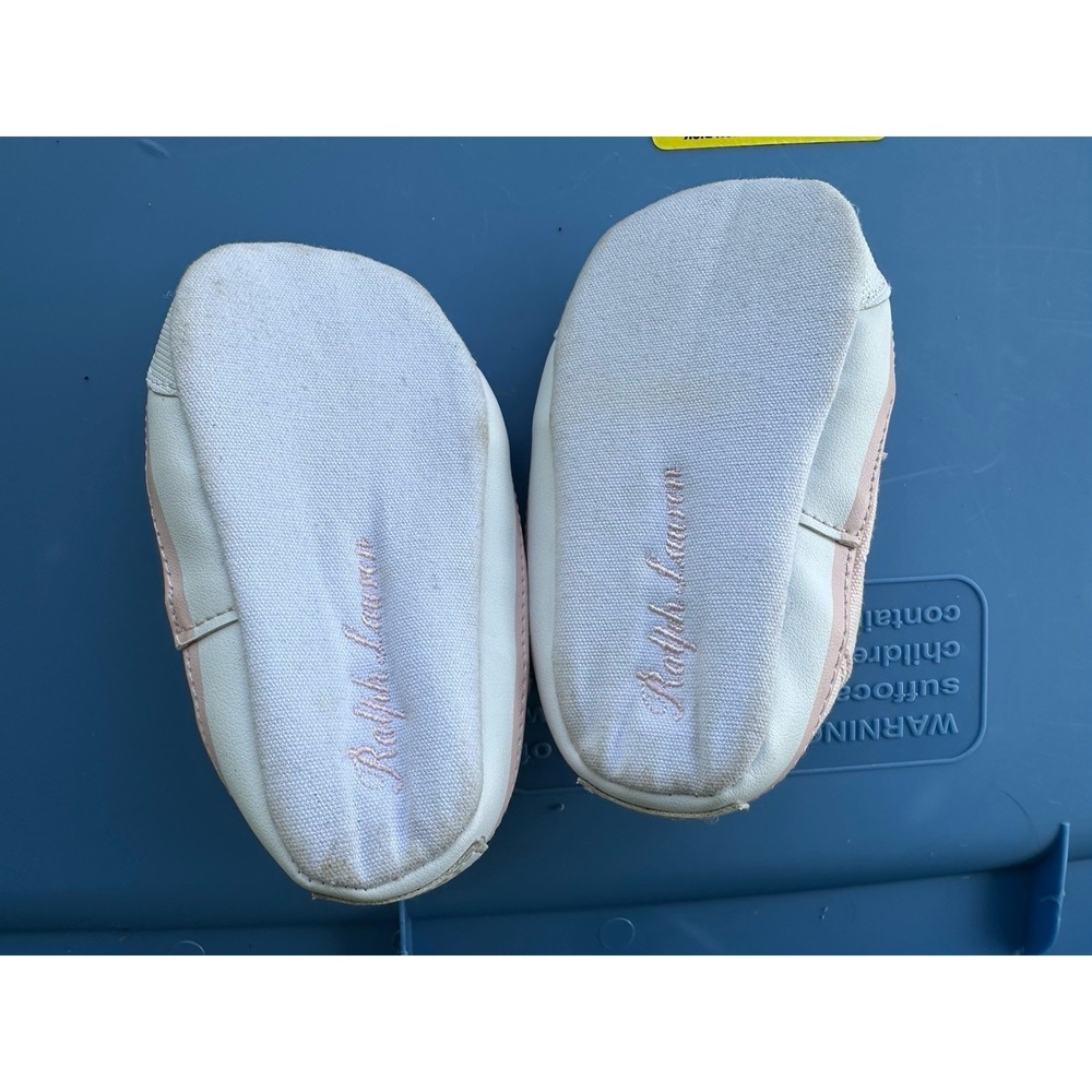 Ralph Lauren Girls‎ Pink Pony Slip On Shoes, Size 4 Infant - Picture 2 of 6